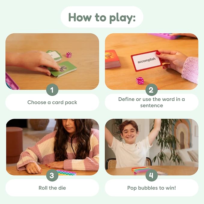 THE FIDGET GAME Vocabulary Words, Flash Card Game, Grade 4-6, Ages 9-12 - Image 4