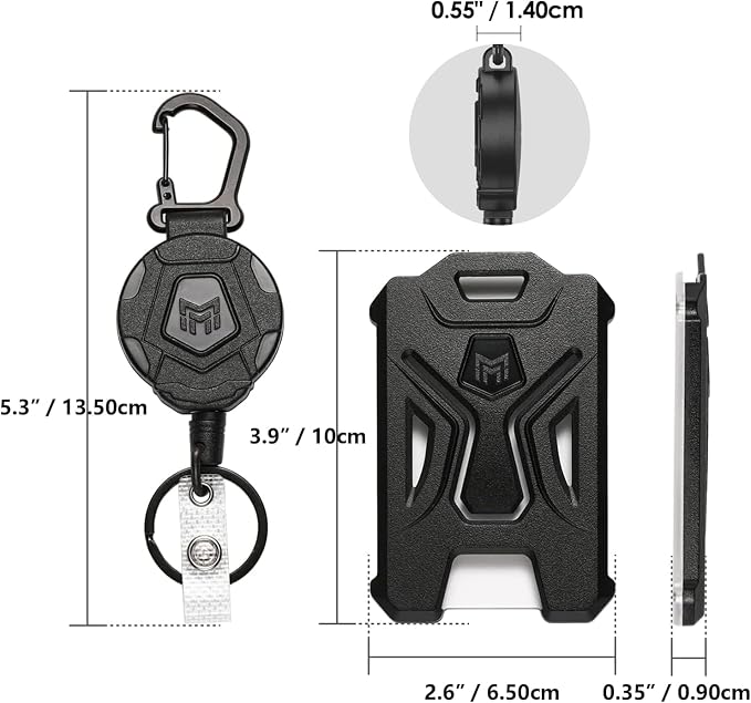 MNGARISTA 4-Pack Retractable Badge Holder, Heavy Duty Carabiner Keychain - Image 4