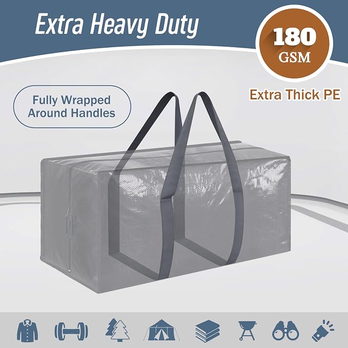 6 Pack Extra Heavy Duty Large Moving Bags - Image 2