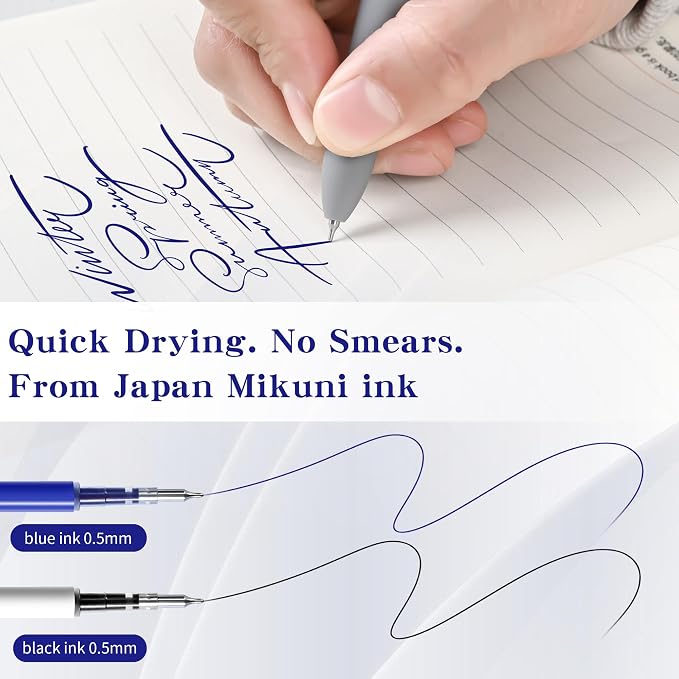 Gel Pen Refills for Click pens, Quick Drying Ink Pen Refills Smooth Writing - Image 5
