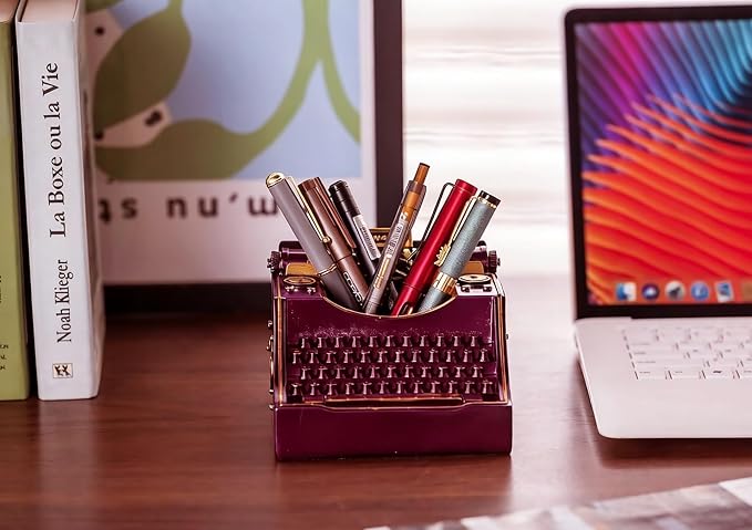 Retro Typewriter Pen Holder Desk Organizers - Image 7
