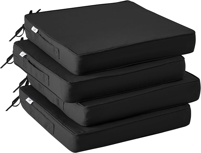 IPYNBAP Outdoor Chair Cushions Set of 4 -Waterproof Outdoor Seat Cushions by IPYNBAP