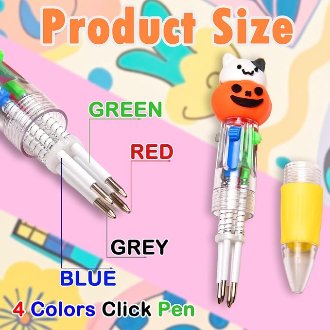 15Pcs Mini Multicolor Pens in One 4-in-1, Cute Pens Bulk - Image 3