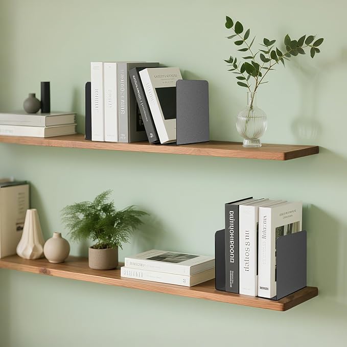 Book Ends, 6 Pieces Metal Bookend - Image 7