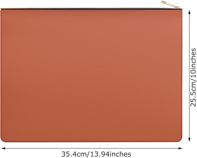 PU Leather A4 File Folder Zipper Document Holder Envelope Folder Case - Image 2
