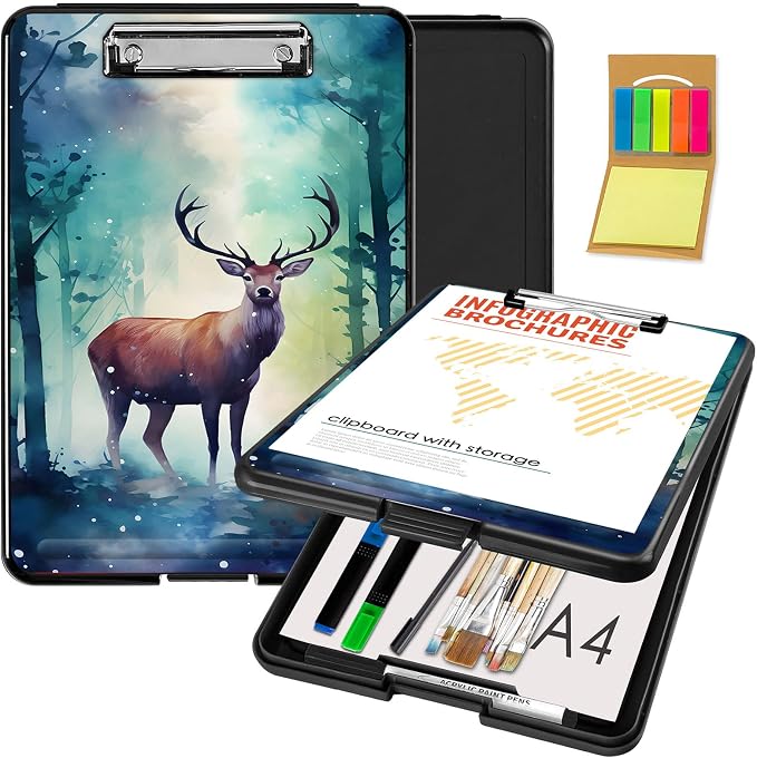 Clipboard with Storage, Office Supplies Nursing Clipboards Folder with Pen by CAPAUNVDA