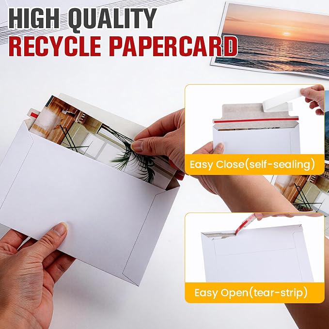 60 Pack Rigid Mailers, Perfect Size Shipping Envelopes - Image 3