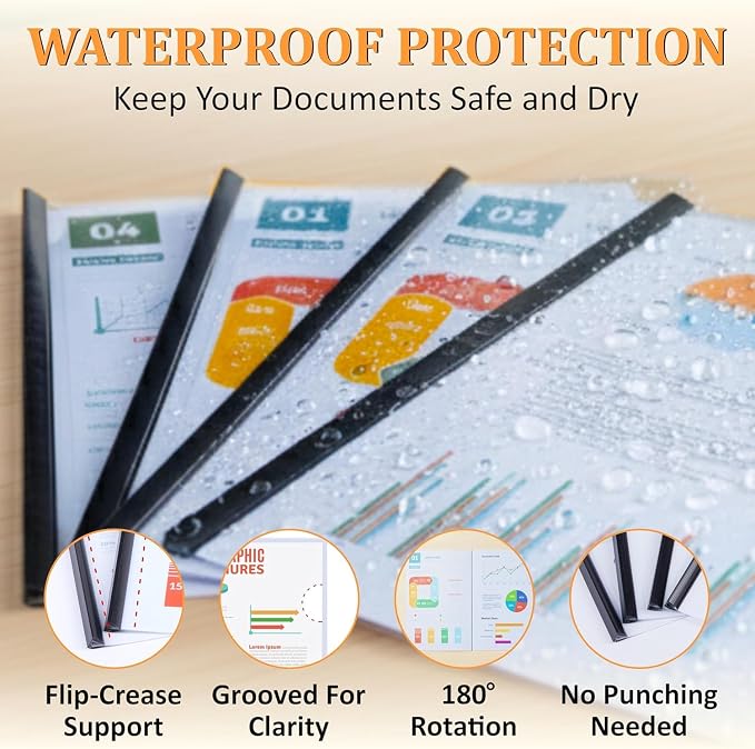 30 Pack Report Covers with Sliding Bar - Image 7