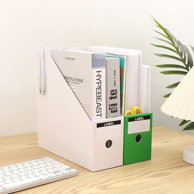 Foldable Desk File Holder Organizer Sturdy Cardboard Magazine Storage Box - Image 4