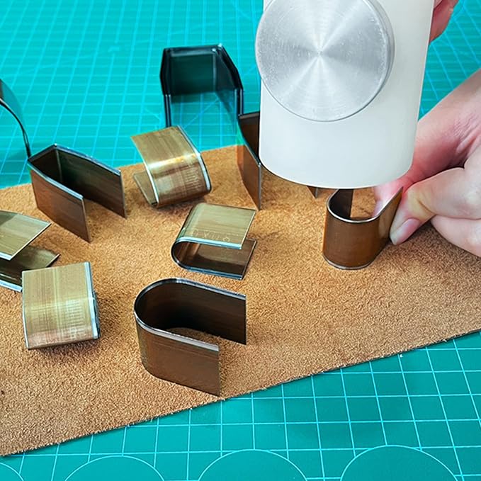 18 Pieces Leather Corner Punch Set, Leather End Punch Tool High Carbon Steel Corner Cutter Tools, Corner Trimmers Punch with Mat & Box, Edge Trimmer for DIY Leathercrafts-DeskLoop Office