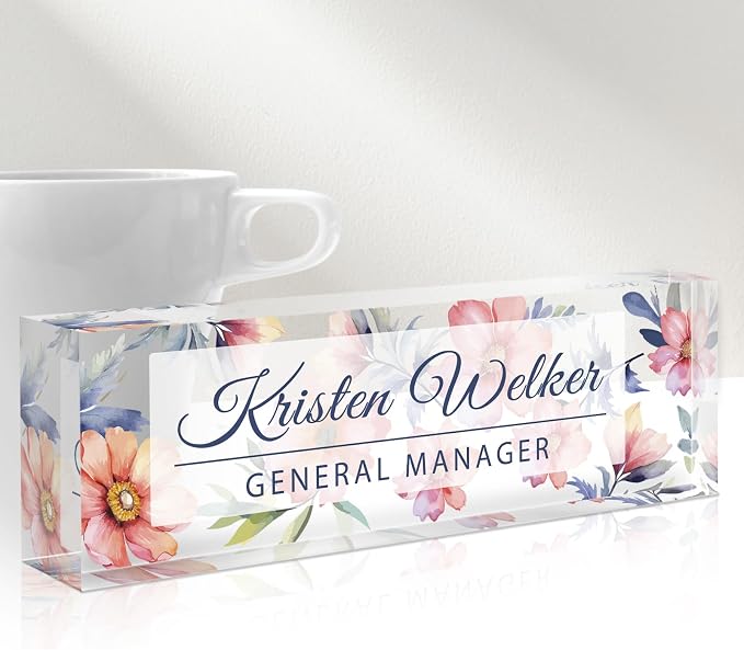 Custom Name Plate for Desk by Gowelly