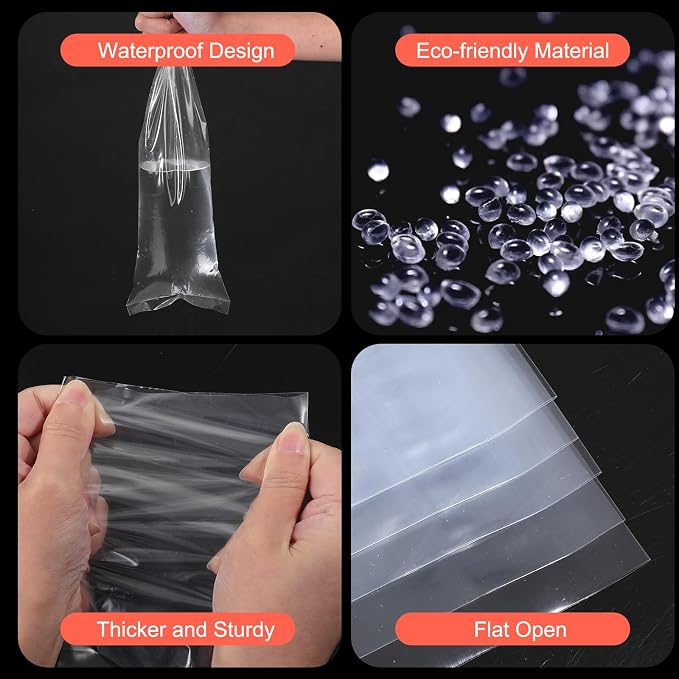 100pcs 40x4 Inch Clear Poly Bags, 2 Mil Thick Poster Sleeves - Image 4