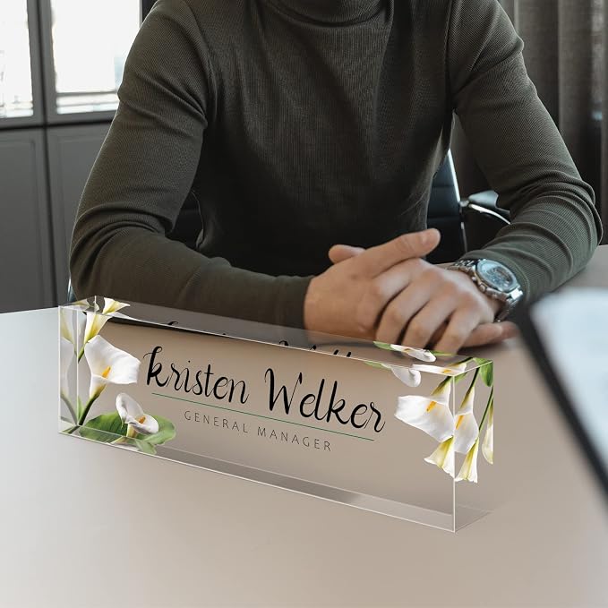 Personalized Office Name Plate for Desk, Custom Employee Appreciation Gifts - Image 4