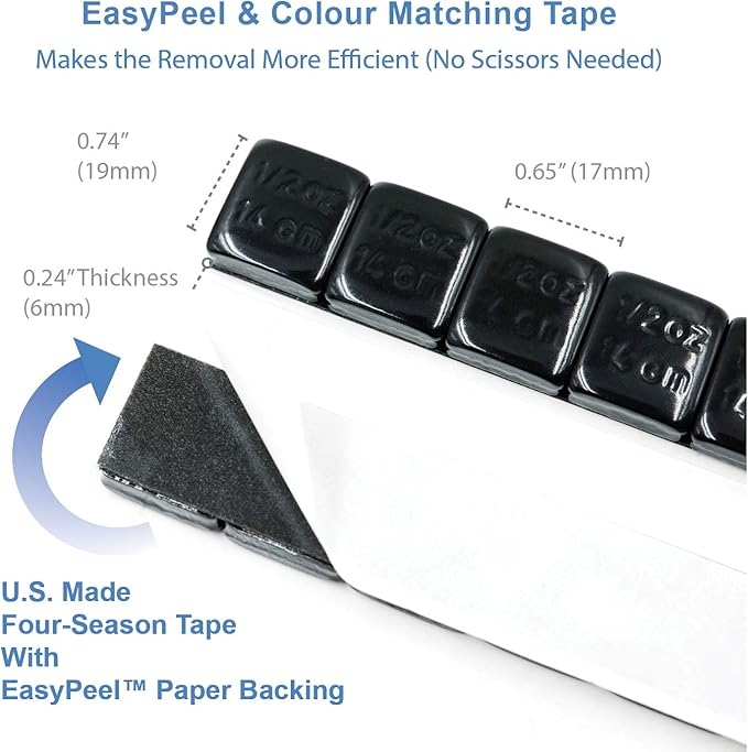 CKAuto 4 Boxes, Adhesive Stick on Wheel Weights, US Quality - Image 3