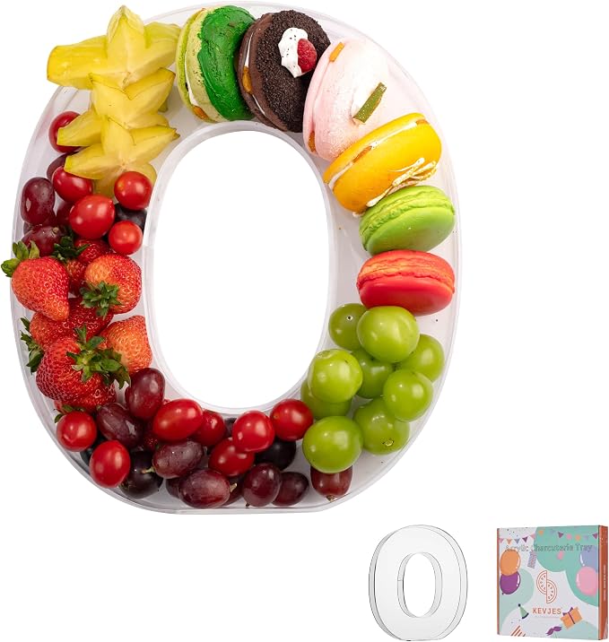 11" Clear Acrylic Letter & Number Charcuterie Tray-Reusable Fillable Alphabet by kevjes