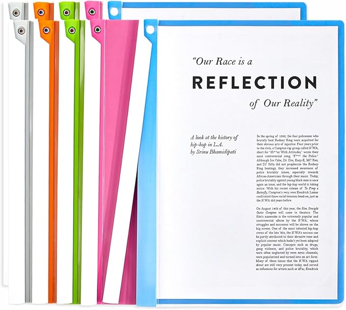Clear Report Covers with Swing Clip, 10 Pack, 30 Sheet Capacity A4 Size File by Jutieuo