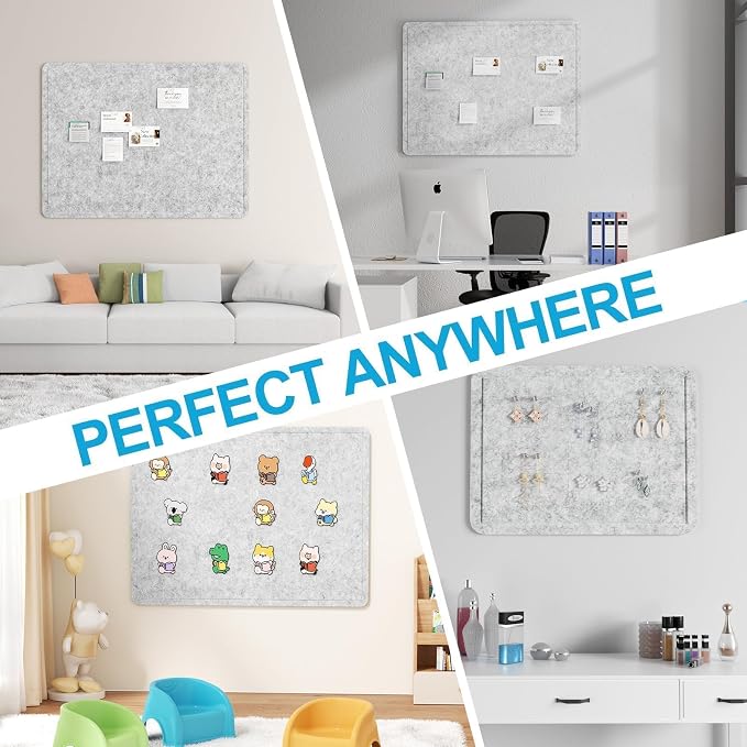 Large Felt Bulletin Board for Wall, Foldable Pin Board, Home Planning, Photos & - Image 7