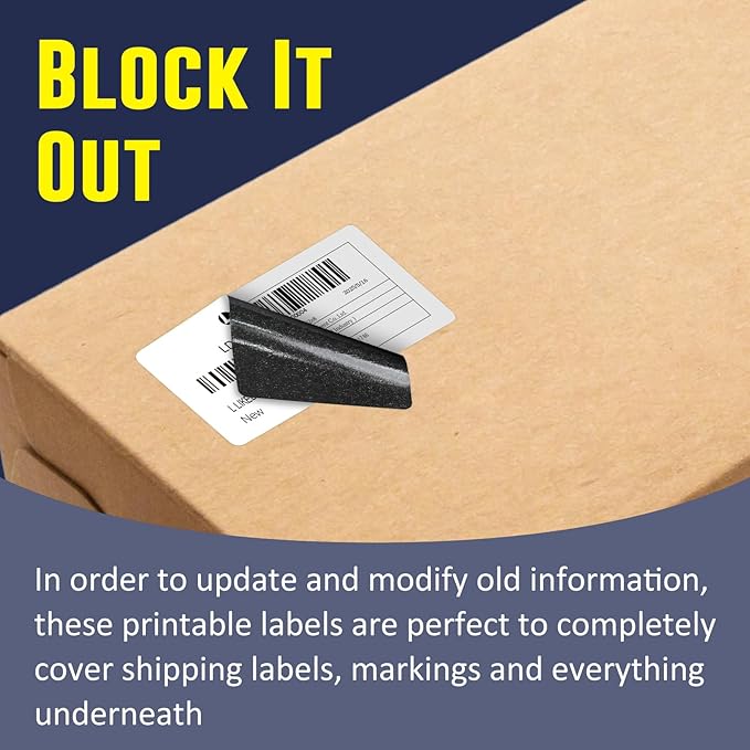 L LIKED 4" x 2" Direct Thermal Labels, Permanent Adhesive Barcode Shipping Labels & Compatible with Rollo, Zebra and Other Desktop Printers (1 Roll, 750 Labels)-DeskLoop Office