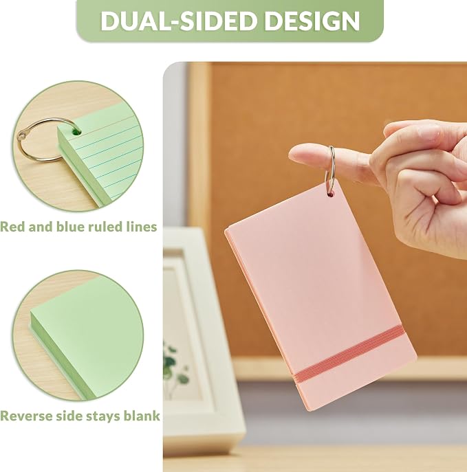 NEEWAY Heavy Weight Colored Ruled Index Cards 3x5, Lined Note Cards - Image 3
