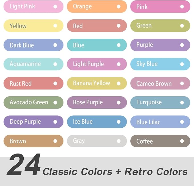 HANKU Pastel Highlighters, Dual Tip Unique Retro Colors, Quick Dry Aesthetic - Image 3
