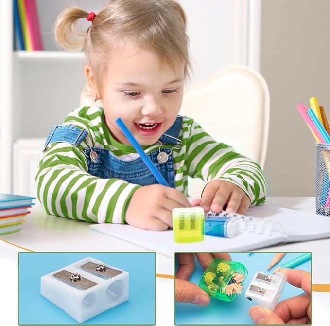 30 Pcs 2 Holes Small Manual Pencil Sharpener - Image 4