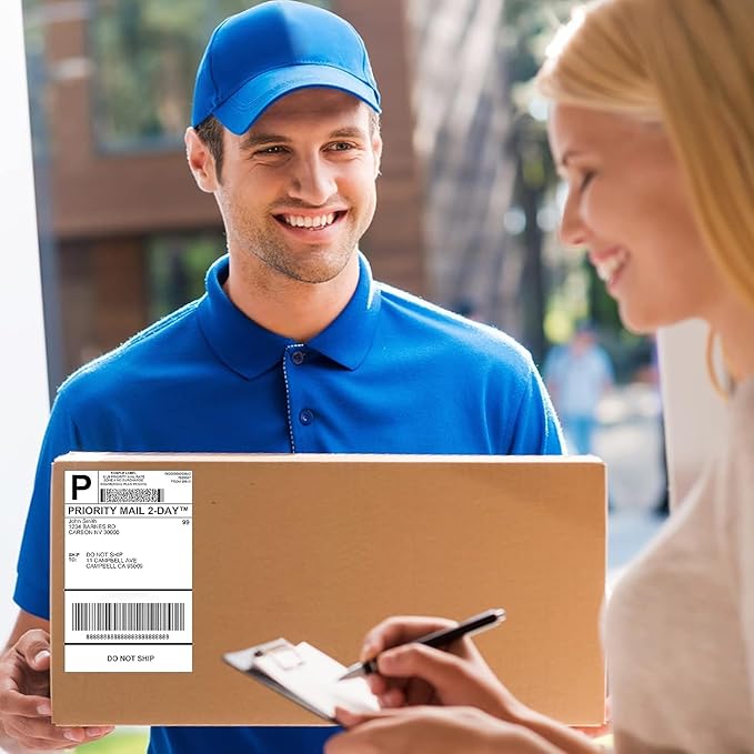 4x6 Thermal Labels, Shipping Address Label (Pack of 250 4x6 Roll Labels) - Compatible with JADENS, ASprink, Phomemo, Rollo, Zebra, Omezizy and Other Thermal Printers-DeskLoop Office