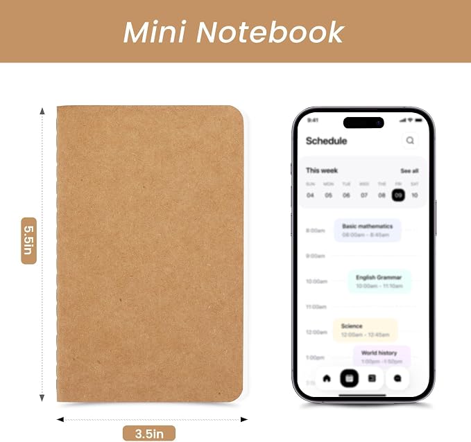 Oucaru 32PCS Mini Notebooks Bulk, 3.5" x 5.5", 60 Pages Blank Paper Small - Image 2