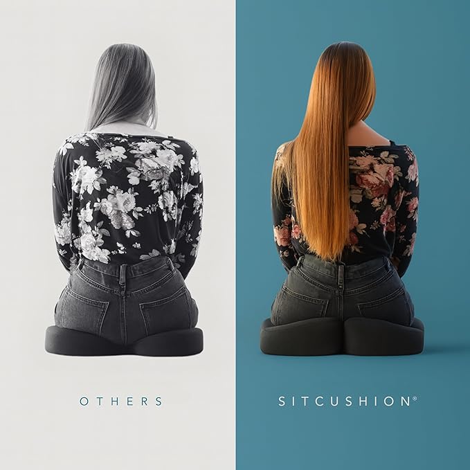 X Large Seat Cushions for Office Chairs– Pressure Relief Seat Cushion for Tailbone Pain, Back Pain, Coccyx & Sciatica Pain Relief Pillow – Office Chair Cushion with Extra Cover(Gray)-DeskLoop Office