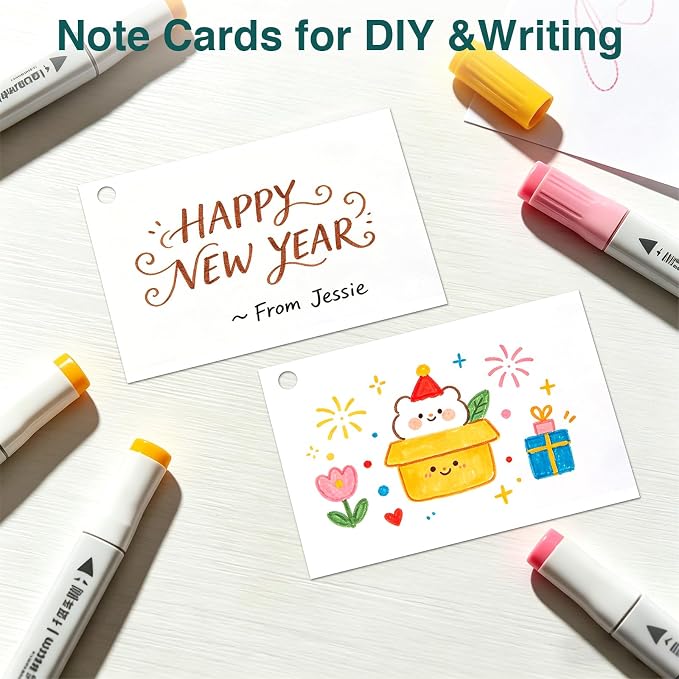 Index Cards 4x6 with Ring, 160 Sheets, Ruled White Flash Cards - Image 7
