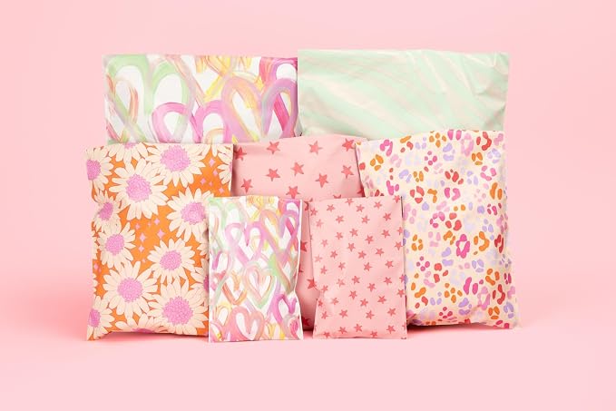 Pretty Package Store Poly Mailer 14.5x19, Happy Hearts, 100 Pack | Heavy Duty - Image 7