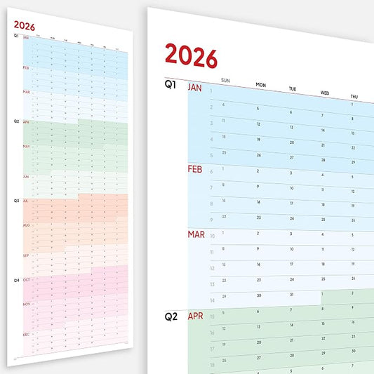 Large Wall Calendar 2026 Dry Erase Calendar by Hadigu