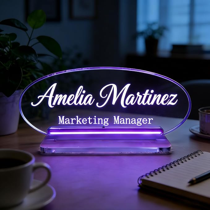 Personalized Acrylic LED Name Plate by Custom