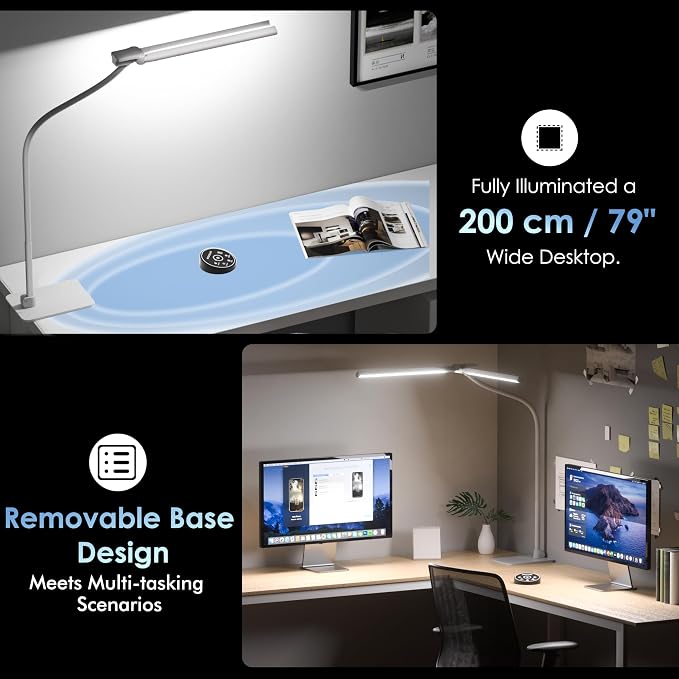EYOCEAN Desk Lamp with Metal Base, 31.5" LED Office Lamp - Image 5