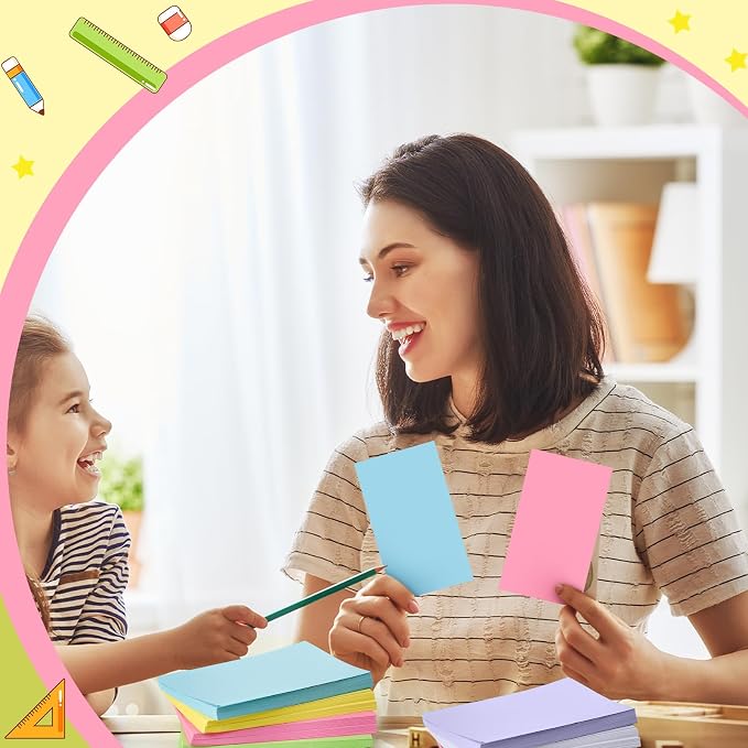 Colored Blank Index Cards 4x6 Inch Flash Cards Flashcards Heavyweight Note Cards - Image 5