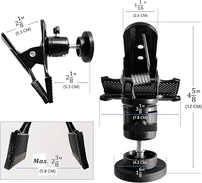 Heavy Duty Magnetic Clips with 2 Inch Opening, 360 Degree Rotating Magnets - Image 3