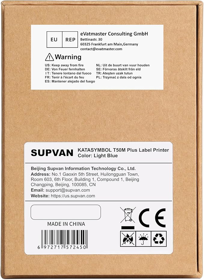 SUPVAN T50M Plus Bluetooth Label Maker Machine with Tape, High Printing Clarity, Versatile App with 40+ Fonts and 450+ Icons, Inkless Labeler for Business, Home, Office Organization, Green-DeskLoop Office