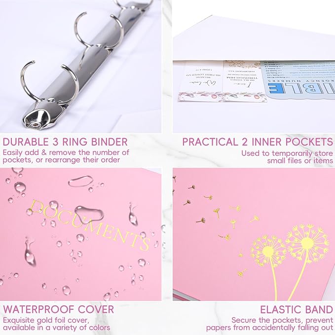 XKDOUS Important Document Organizer Emergency Binder Life Organizer Folio - Image 4