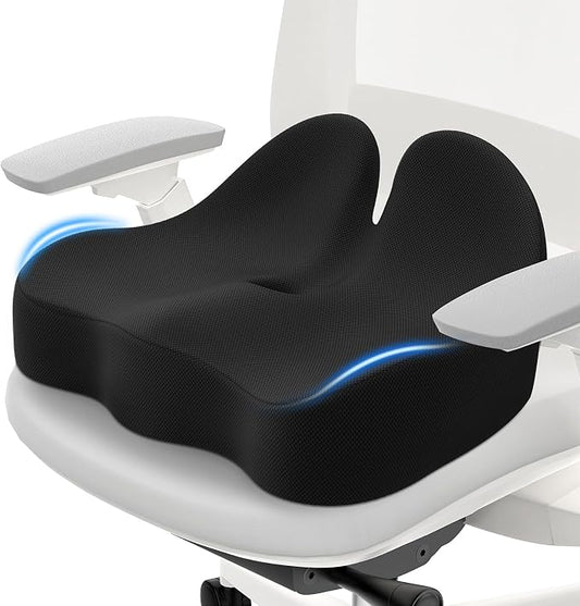 Cushzone Seat Cushion, Memory Foam Office Chair Cushions, Ergonomic Curved by CushZone