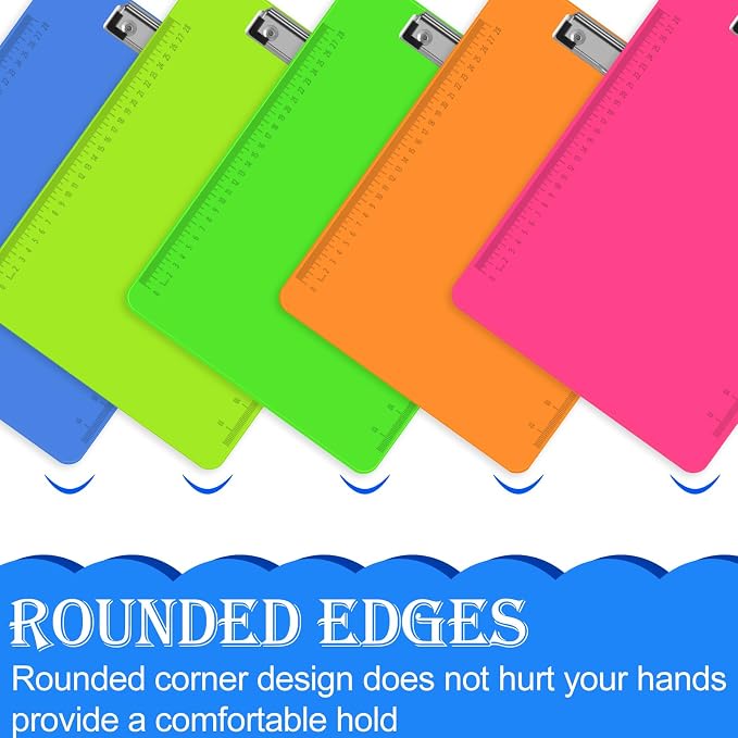 HERKKA 15 Pack Plastic Clipboards, Low Profile, Standard A4 Letter Size - Image 5