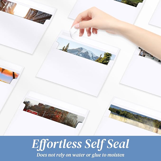 50 Pack A7 Envelopes, 5.24 x 7.24 in Christmas Envelopes - Image 3
