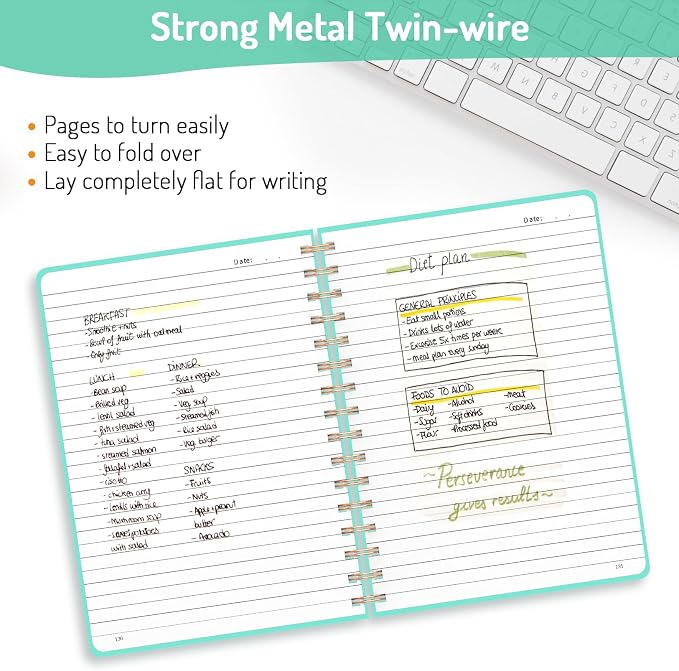 Forvencer Lined Spiral Journal Notebook - Image 3