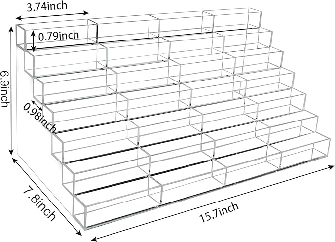 Acrylic Business Card Holder for Desk Multiple Business Card Holders 28 Slot 7 Tier Large Business Card Organizer Business Card Display Rack Clear Plastic Business Card Stand for Home Office-DeskLoop Office
