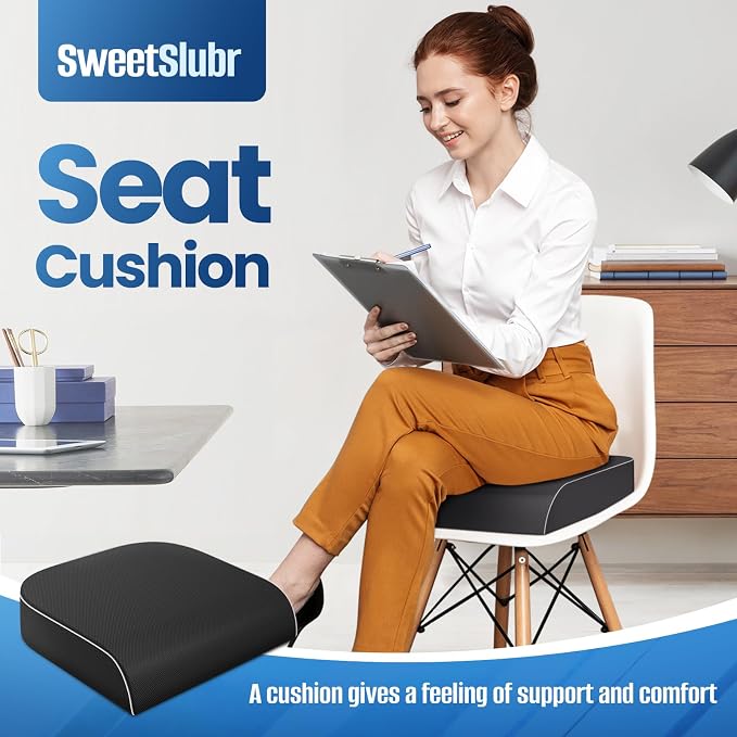 SweetSlubr Seat Cushion for Tailbone Pain Relief, Office Chair Cushion - Image 7