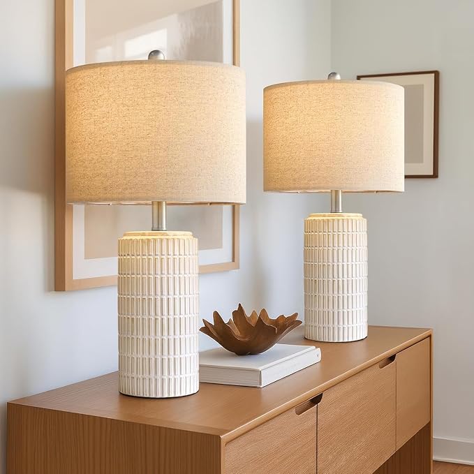 PoKat 24" Modern Ceramic Table Lamps Set of 2 - Image 5