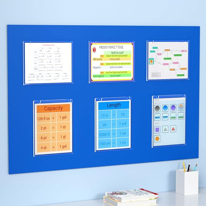 NIUBEE 24-Packs Acrylic Wall Sign Holder 8.5x11 Horizontal, Wall Mounted Design. - Image 5