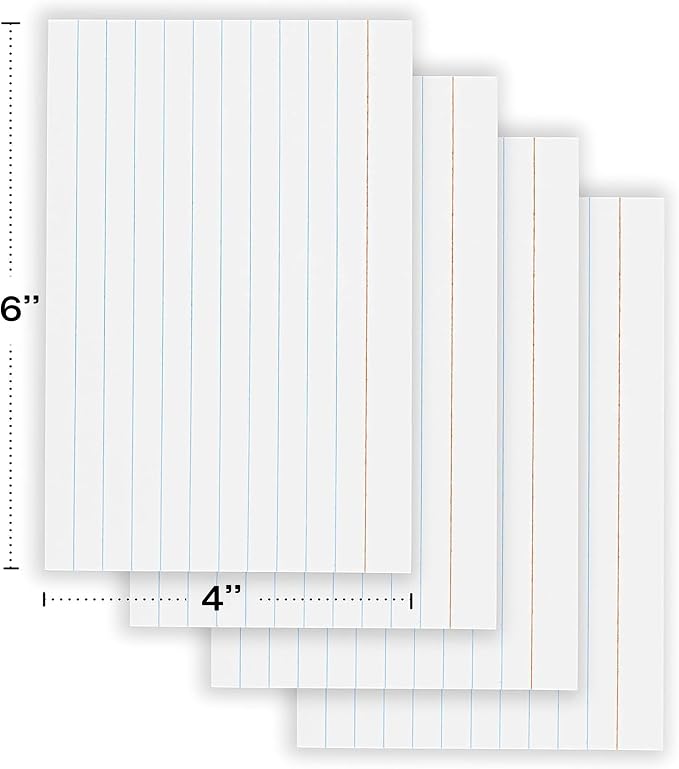 Index Cards 4x6 Bulk, Notecards 4x6 lined, Blank on Back, Flashcards - Image 2