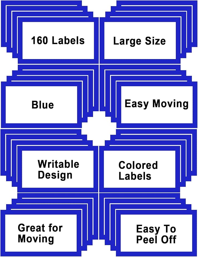 6 x 4 inch Large Moving Labels for Boxes, Blank Moving Boxes Labels Stickers by Gicare