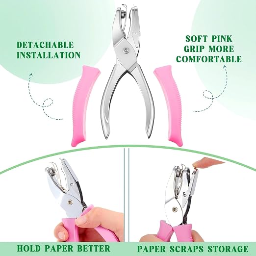 Lothee 12 Pcs Hole Punch Shapes Single Hole Paper Punchers - Image 3