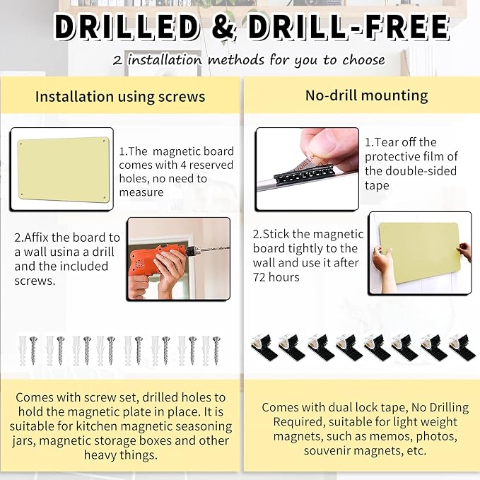 2Pack Magnetic Board 17.5" x 11.4" Magnet Bulletin Board is Suitable - Image 4