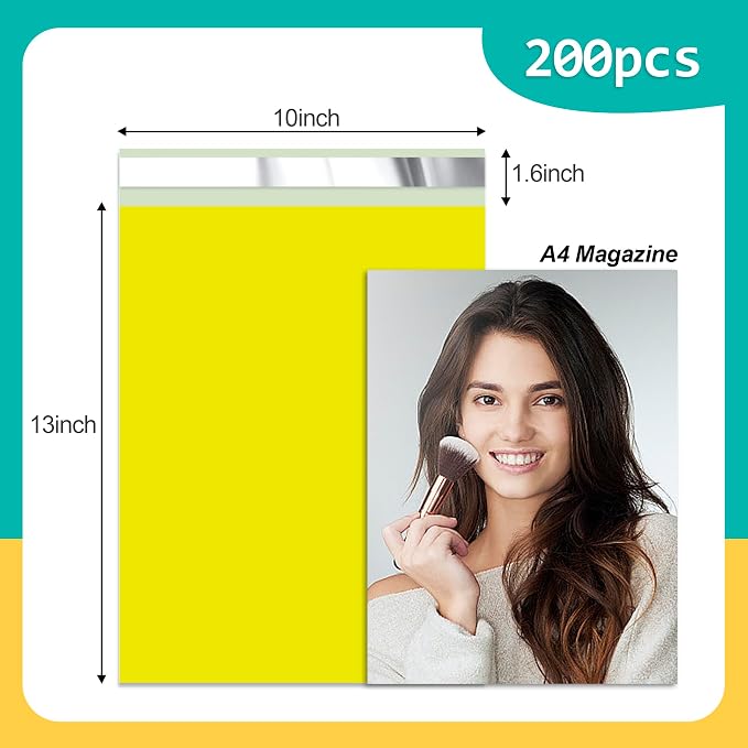 Poly Mailers 10x13 Inch 200 Pcs, Tear Resistant and Waterproof Mailing Envelopes - Image 2